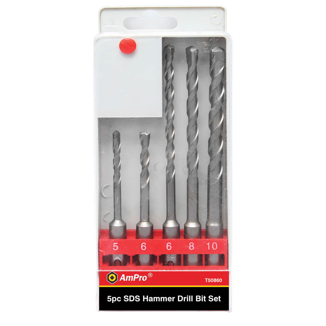 Ampro 5 Piece SDS Hammer Drill Bit Set — AMPRO | Midas
